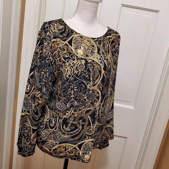 H&M Multicolored Tunic Blouse 14 - Picture 1 of 10